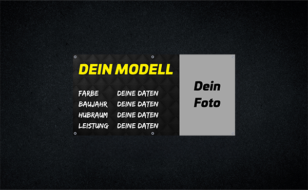 Banner mit Vorlage 1.20 m x 0.60 m