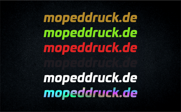 mopeddruck.de Schriftzug