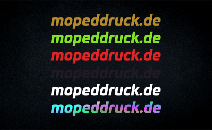mopeddruck.de Schriftzug